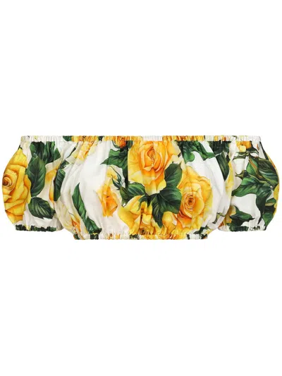 Shop Dolce & Gabbana Floral Crop Top