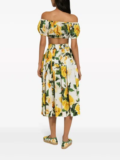 Shop Dolce & Gabbana Floral Crop Top