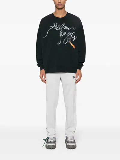 Shop Palm Angels Foggy Sweatshirt With Print