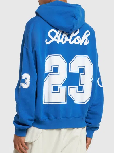 Shop Off-white Football Over Hoodie Nautical Blue Whit