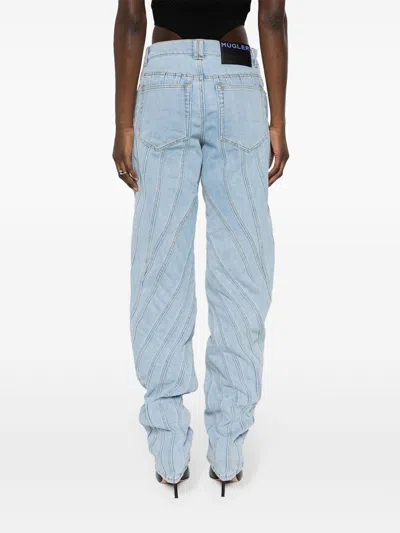 Shop Mugler Jeans With Stitching Detail