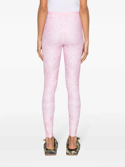 Shop Versace Leggings With Elasticated Band