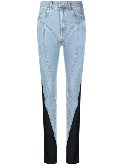 Shop Mugler Mid-rise Skinny Jeans