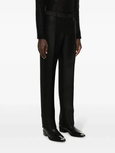 Shop Tom Ford Mid-rise Tapered Trousers
