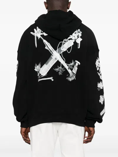 Shop Off-white Moon Arrow Hooded Sweatshirt