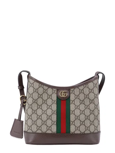 Shop Gucci Ophidia Gg Supreme Fabric Shoulder Bag