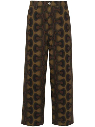 Shop Dries Van Noten Pip 8001 M.w.pants Khaki