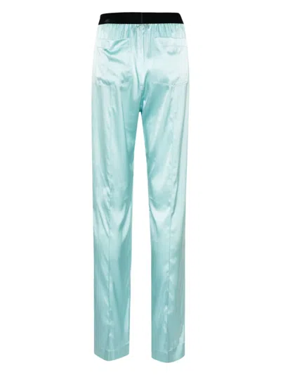 Shop Tom Ford Pleated Satin Pajama Pants
