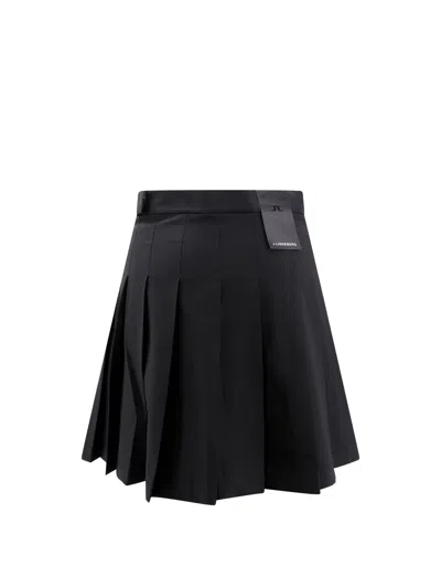 Shop J. Lindeberg Pleated Skirt With Logo Patch