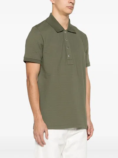 Shop Balmain Polo Shirt With Jacquard Effect
