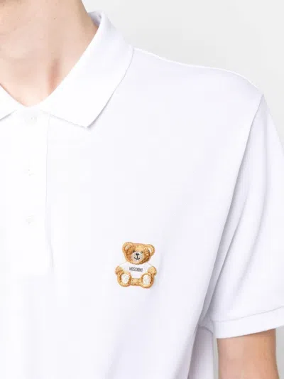 Shop Moschino Polo Shirt With Teddy Bear Motif