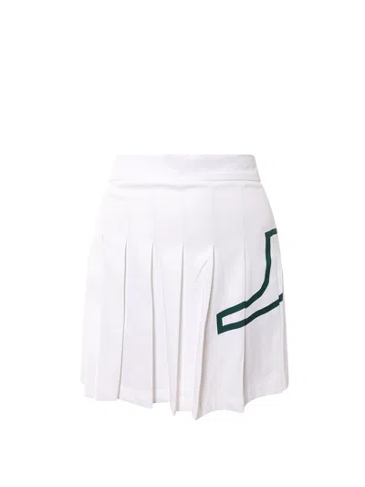 Shop J. Lindeberg Recycled Technical Fabric Pleated Skirt
