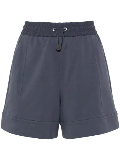 Shop Brunello Cucinelli Shorts With High Elastic Waist