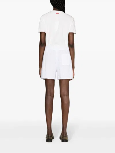 Shop Kenzo Shorts With Broderie Anglaise
