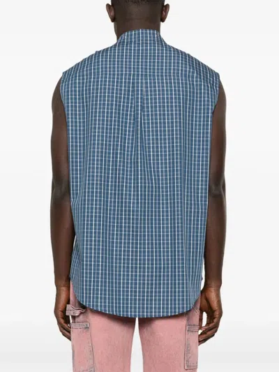Shop Y/project Sleeveless Shirt With Check Pattern