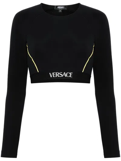 Shop Versace Sports Top With Logo Band