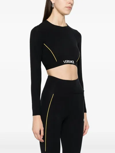 Shop Versace Sports Top With Logo Band