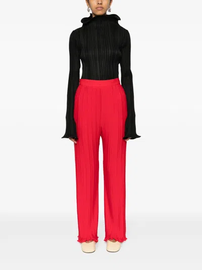 Shop Lanvin Straight Trousers With Pleats