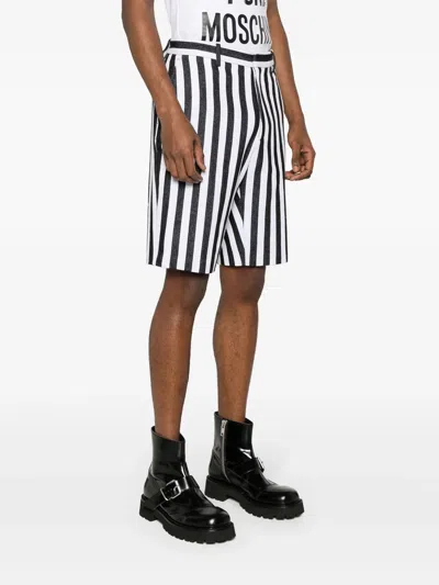 Shop Moschino Striped Chino Shorts