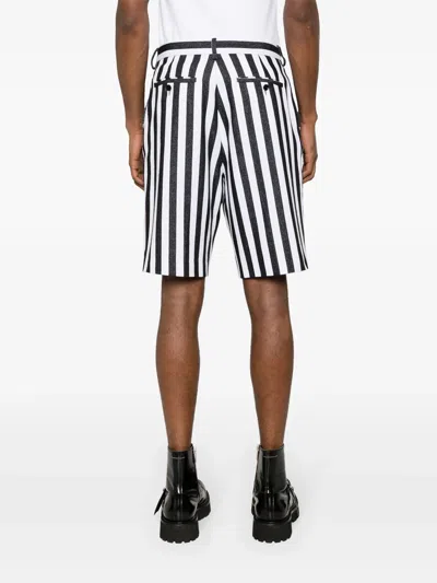 Shop Moschino Striped Chino Shorts