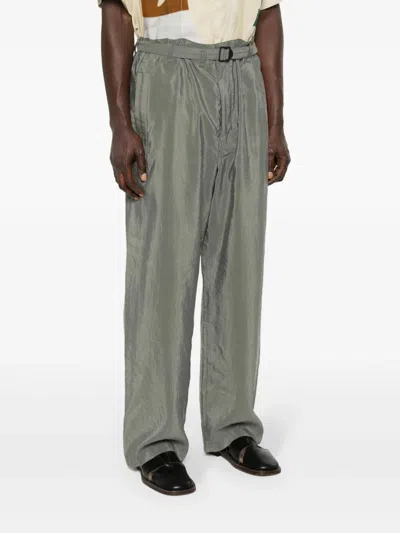 Shop Lemaire Tapered Silk Trousers
