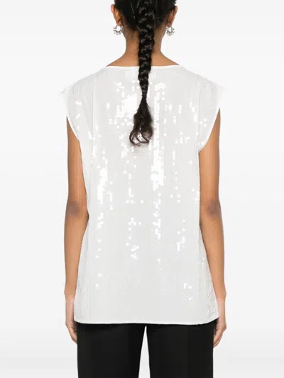 Shop Junya Watanabe Top Decorated With Sequins