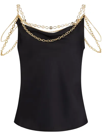 Shop Rabanne Top With Chain Detail