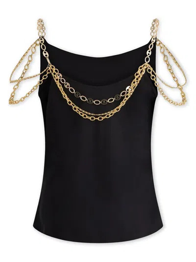 Shop Rabanne Top With Chain Detail