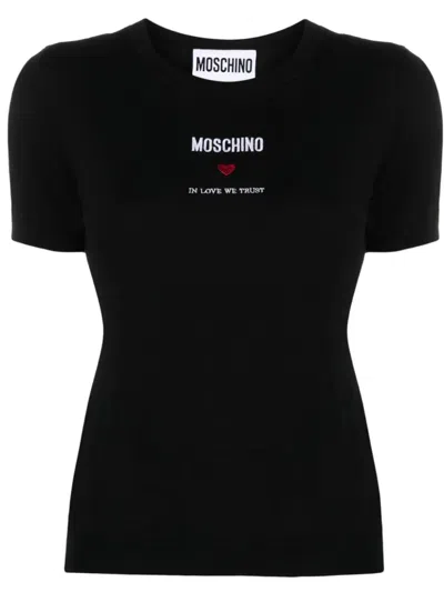 Shop Moschino Top With Embroidery