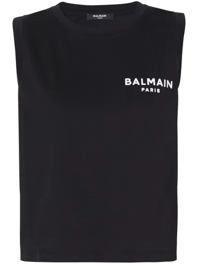 Shop Balmain Top With Logo