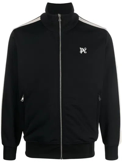 Shop Palm Angels Track Jacket With Monogram  Origin: Italy  Characteristics Fitted Zip Jacket By .  Compos