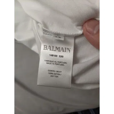Balmain Logo-print Sleeveless T-shirt In White