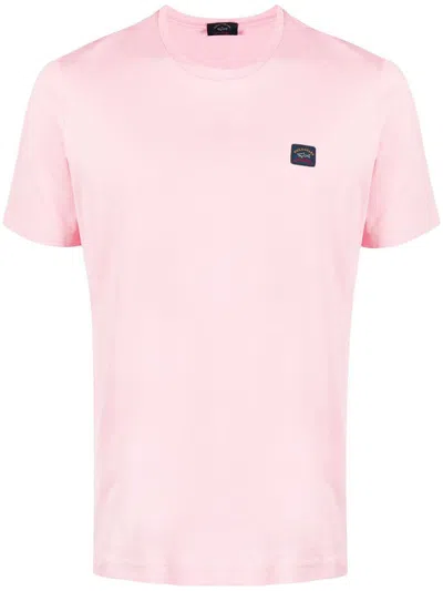 Shop Paul & Shark T-shirt Logo Clothing In Pink & Purple