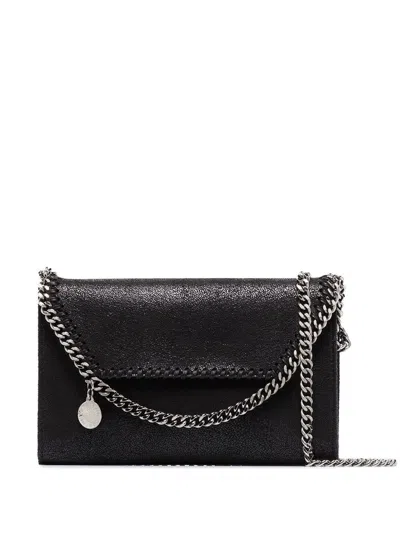 Shop Stella Mccartney Falabella Shoulder Wallet  Bags In Black