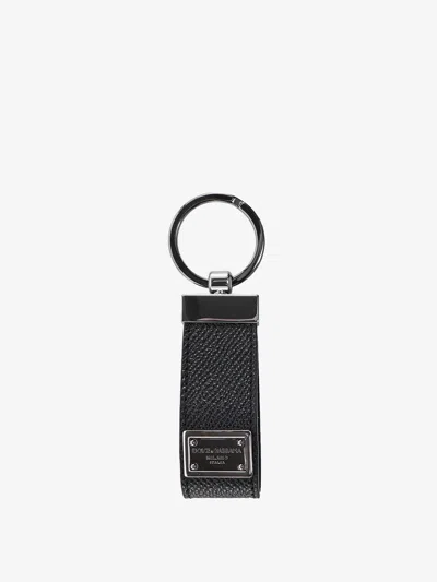 Shop Dolce & Gabbana Man Key Ring Man Black Key Rings