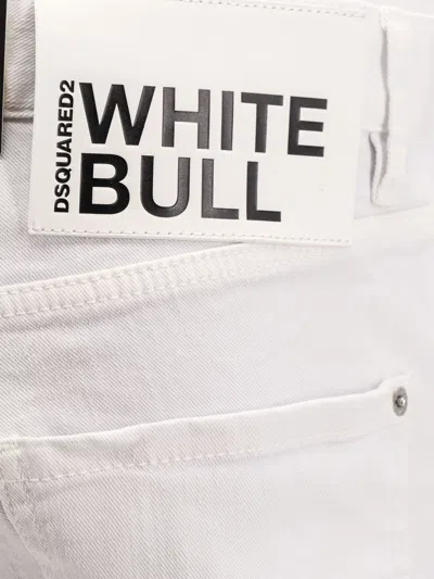 Dsquared2 15cm Denim Stretch Dan Skinny Fit Jeans In White