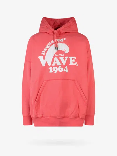 Shop Dsquared2 Man D2 On The Wave Man Pink Sweatshirts