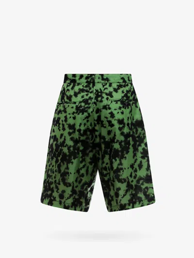 Shop Dsquared2 Man Flock Surfer Shorts Man Green Bermuda Shorts