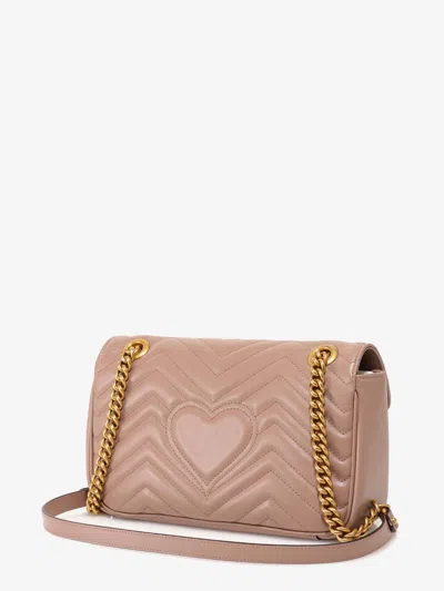 Shop Gucci Woman Gg Marmont Woman Pink Shoulder Bags