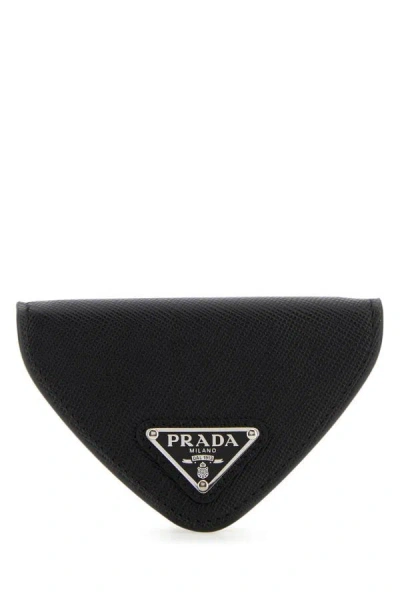 Prada Black Classic Signature Wallet In Black