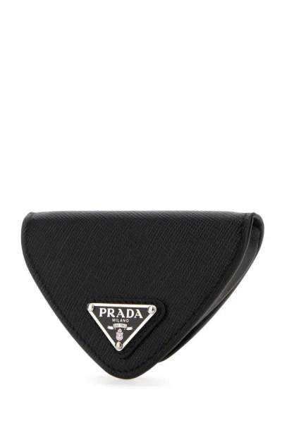 Prada Black Classic Signature Wallet In Black