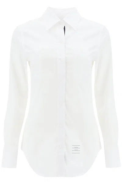 Shop Thom Browne Fitted Shirt In Poplin In White