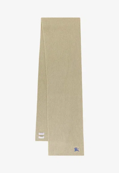 Shop Burberry Cashmere Edk Scarf In Green