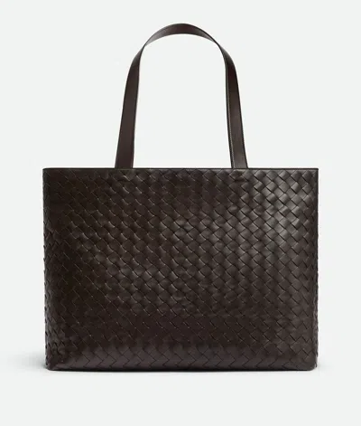 Shop Bottega Veneta Shoulder Bag " Zipped Tote" In Leather In Brown
