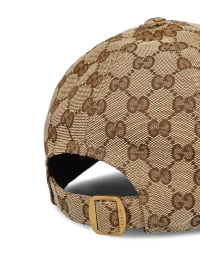 Shop Gucci Hats In Beige/ebony+v/r/v