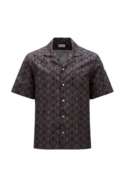 Shop Moncler Shirts In Greyblack