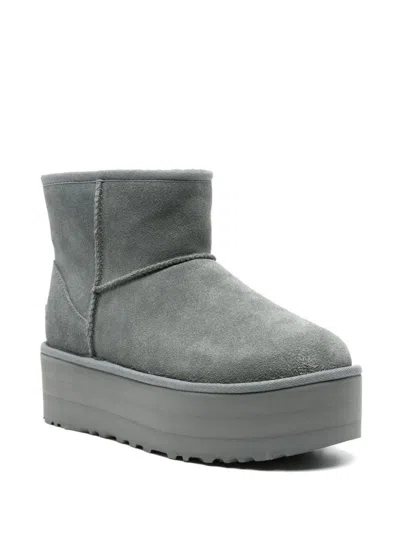 Shop Ugg Mini Classic Platform Boots In Gray