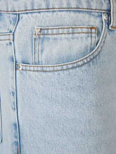Shop Ami Alexandre Mattiussi Ami Paris Straight Fit Jeans In Denim Light Blue