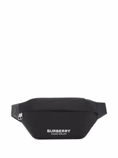Shop Burberry "sonny" Belt Bag In Black