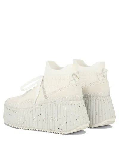 Shop Chloé "nama" Wedge Sneaker In White